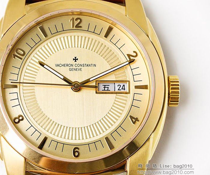 江詩丹頓 Vacheron Constantin LS精品 最新款 簡約型三針雙曆錶盤 全自動機械機芯 深度防水 男士腕表 夏季潛水專用表  wssb3733